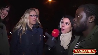 Interracial Milf Enjoys Public Sex In Lingerie And Strip Tease