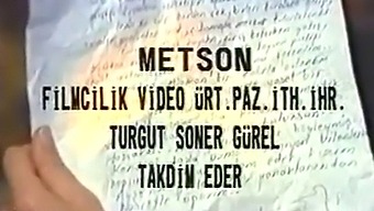 Turkish Couple'S Sensual Kiss And Breast Play