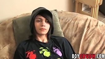 Stunning Young Man Pleasuring Himself During A Sexual Interview