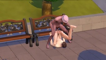 Gay Male Intimacy In An Outdoor Setting Within The Sims 4