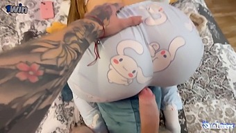 Tattooed Teen Gets Fucked While Playing Video Games