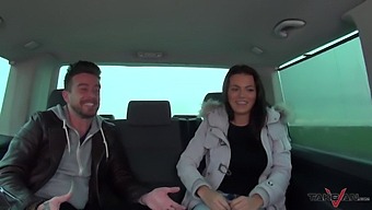 A Confident Overweight Woman Persuaded By Horny Men To Join Them In A Van