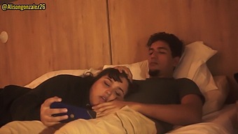 Intense Brother-Sister Movie Watching Session Turns Into Deep Throat Action
