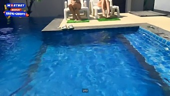 College Party With Alexa Mills And Friends In A Hot Pool Cleaning Scene